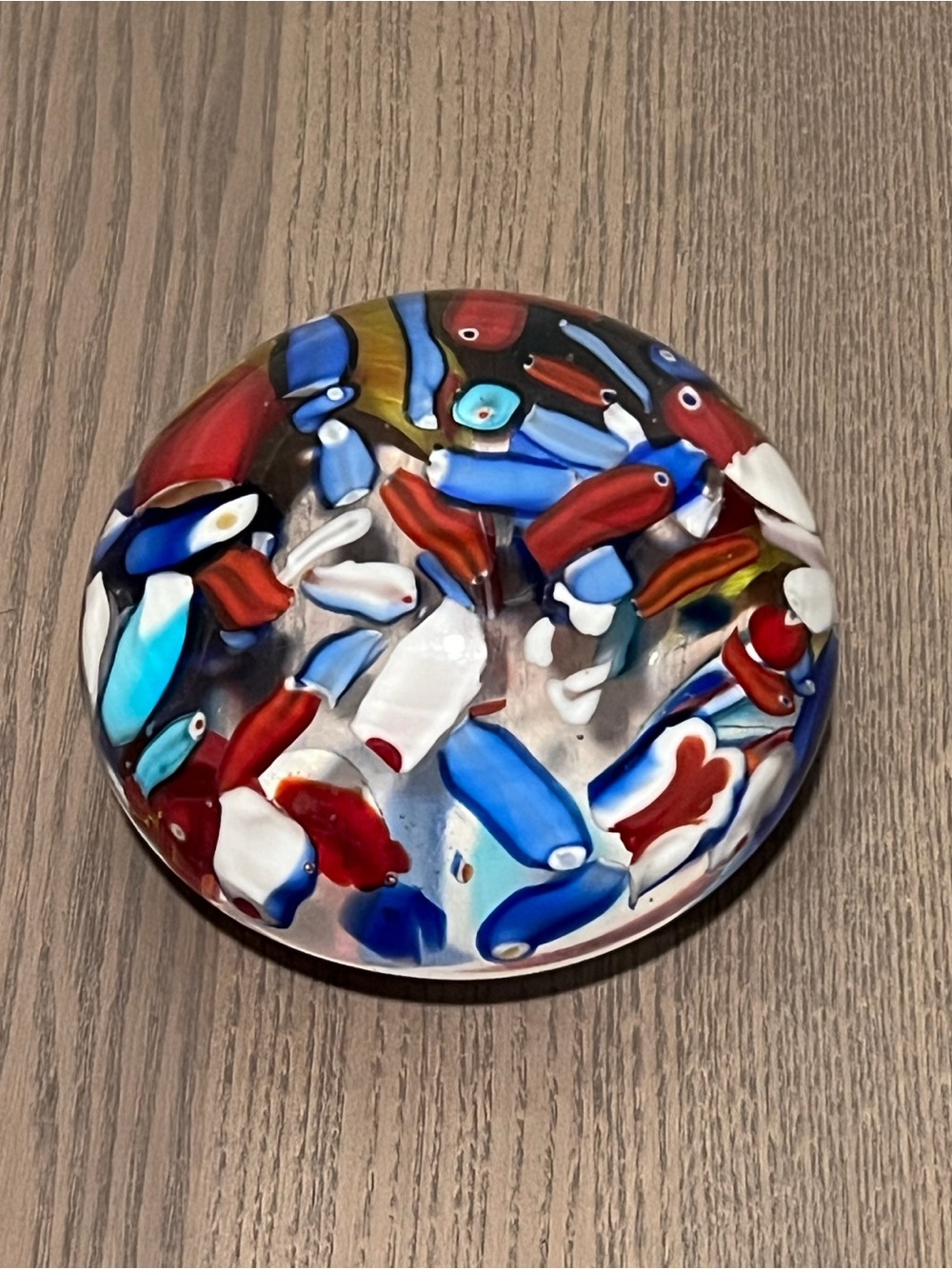 BEAUTIFUL MURANO HAND BLOWN LARGE GLASS PAPERWEIGHT ( ORIGINAL LABEL )